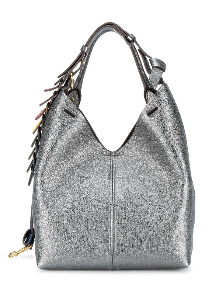 Anya Hindmarch Silver Leather Circle Link Shoulder Bag - Metallic