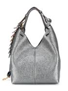 Anya Hindmarch Silver Leather Circle Link Shoulder Bag - Metallic