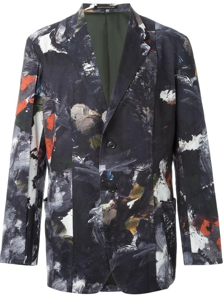 Yohji Yamamoto Oil Paint Print Blazer