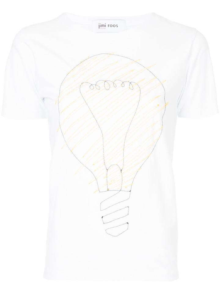 Jimi Roos Embroidered Light Bulb T-shirt - White