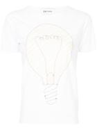 Jimi Roos Embroidered Light Bulb T-shirt - White