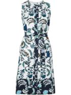Oscar De La Renta - Floral Print Wrap Dress - Women - Cotton - 4, White, Cotton
