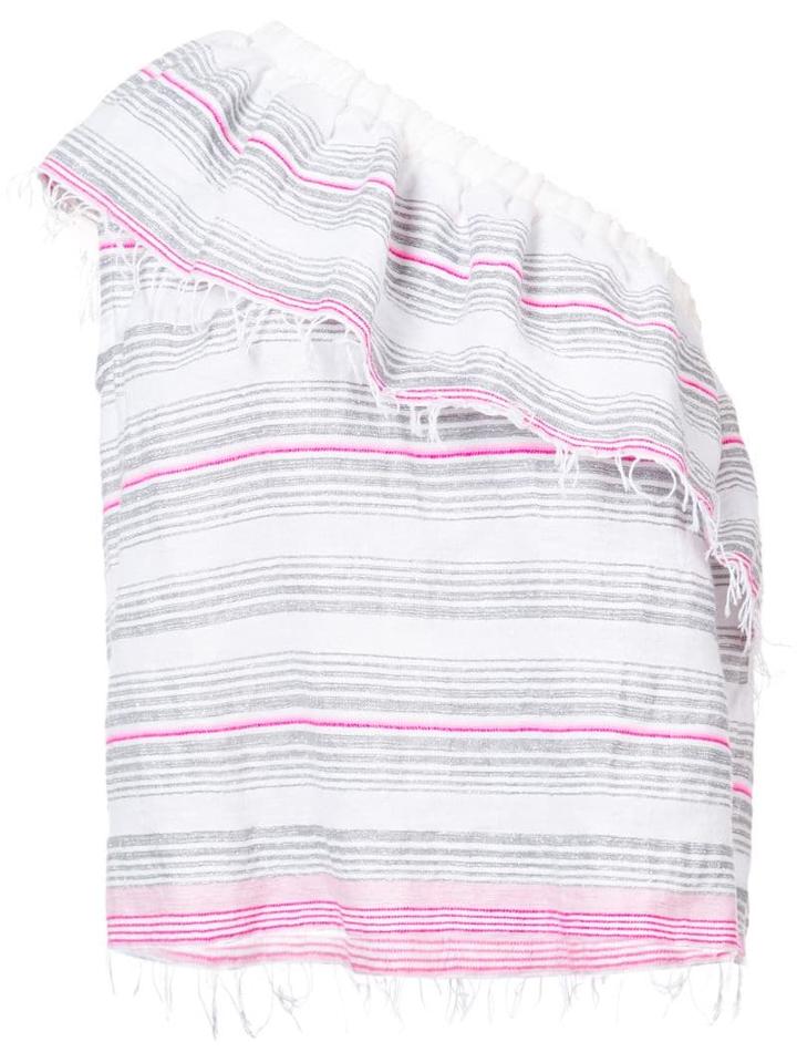 Lemlem Striped One Shoulder Top - Pink