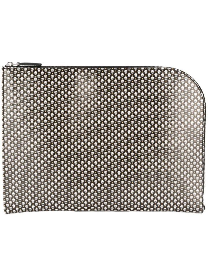 Alexander Mcqueen Mini Skull Print Clutch, Men's, Black, Leather