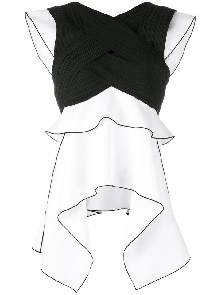 Proenza Schouler - Monochrome Blouse - Women - Silk/polyester/spandex/elastane - 6, Black, Silk/polyester/spandex/elastane