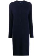 Polo Ralph Lauren Ribbed-knit Midi Dress - Blue