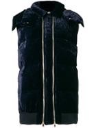 Stella Mccartney Velvet Puffer Gilet - Blue