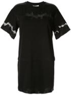 3.1 Phillip Lim Lace Insert Satin T-shirt Dress - Black