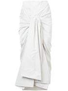 Jil Sander Draped And Knotted Skirt - Grey