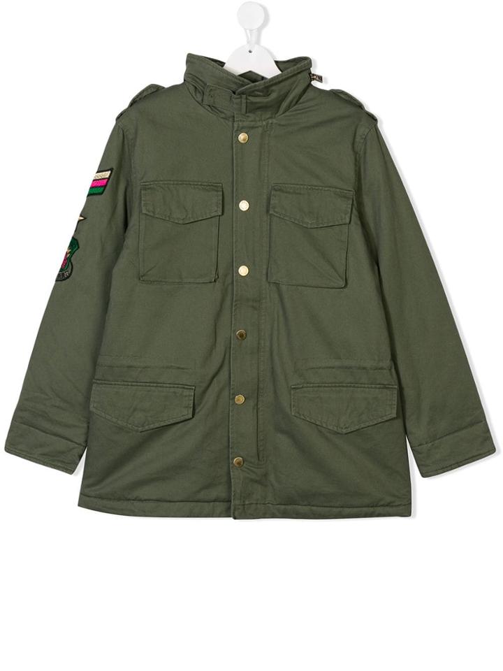 Zadig & Voltaire Kids Teen Military Jacket - Green