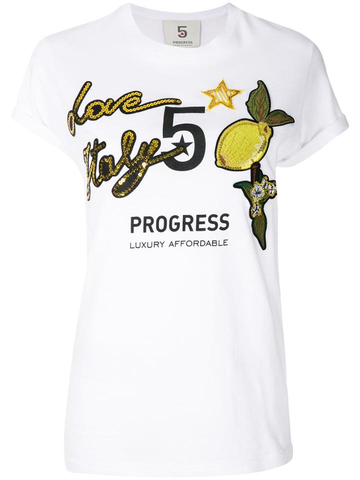 5 Progress Lemon T-shirt - White