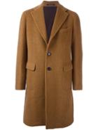 Tagliatore Single Breasted Coat, Men's, Size: 48, Nude/neutrals, Polyamide/cupro/virgin Wool