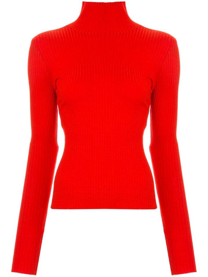 Nobody Denim Luxe Ribbed Sweater - Red