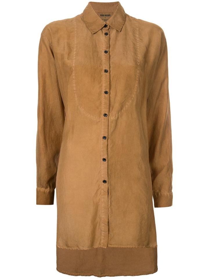 Uma Wang Long Structured Hirt - Brown