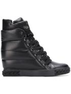 Casadei Hi-top Lace-up Sneakers - Black