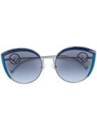 Fendi Eyewear Cat Eye Sunglasses - Blue
