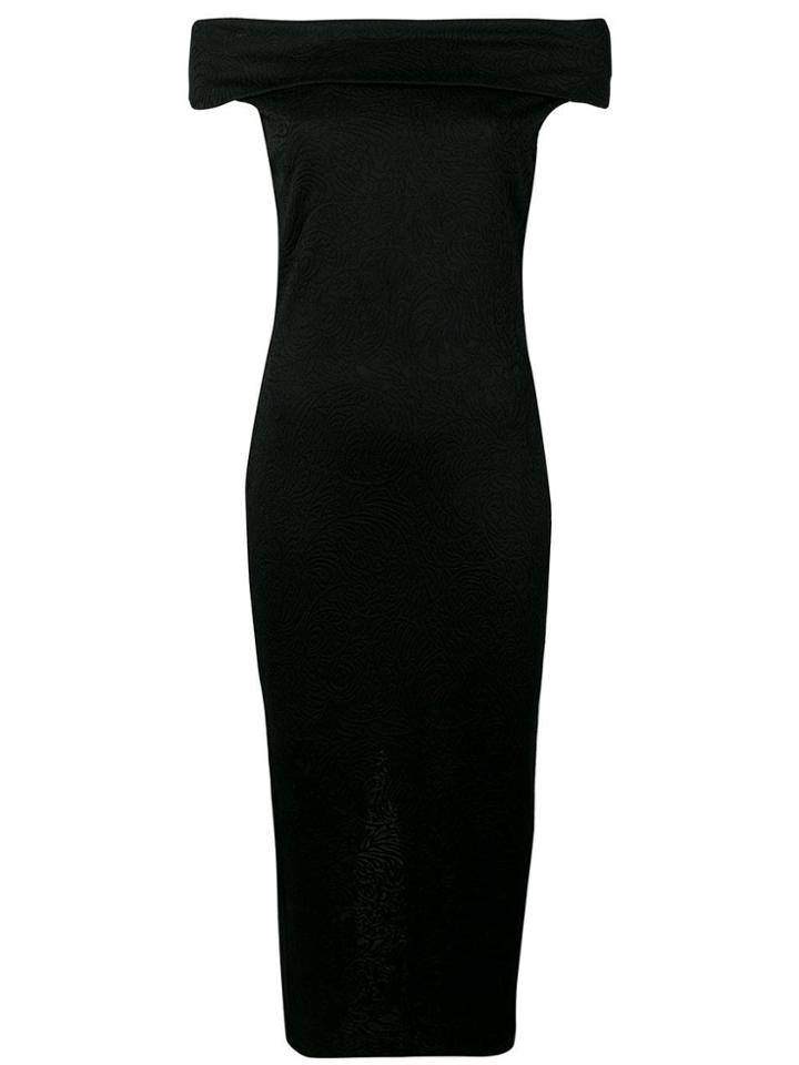 Versus Vintage 1990's Off The Shoulder Dress - Black