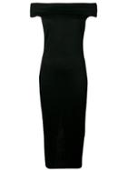 Versus Vintage 1990's Off The Shoulder Dress - Black
