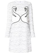 Victoria Victoria Beckham Swan Embroidered Dress - White