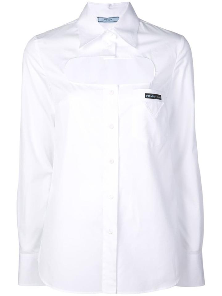 Prada Cut Our Blouse - White