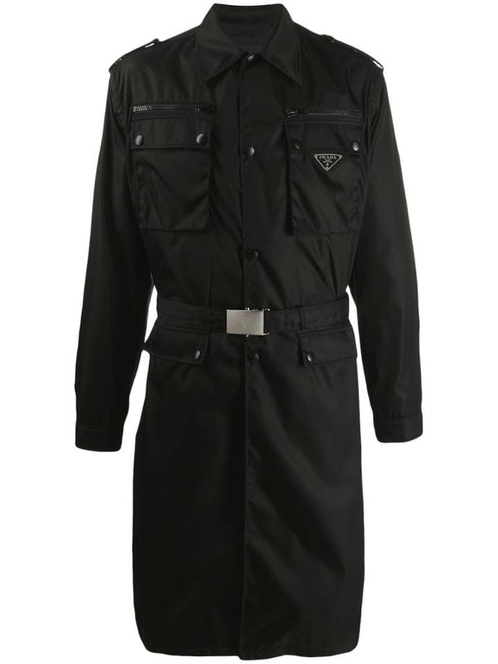 Prada Military Trench Coat - Black