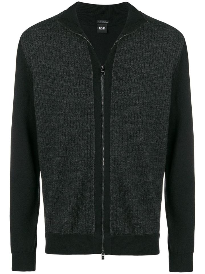 Boss Hugo Boss Regular-fit Zipped Cardigan - Black