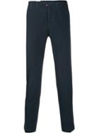 Pt01 Cropped Textured Trousers - Blue