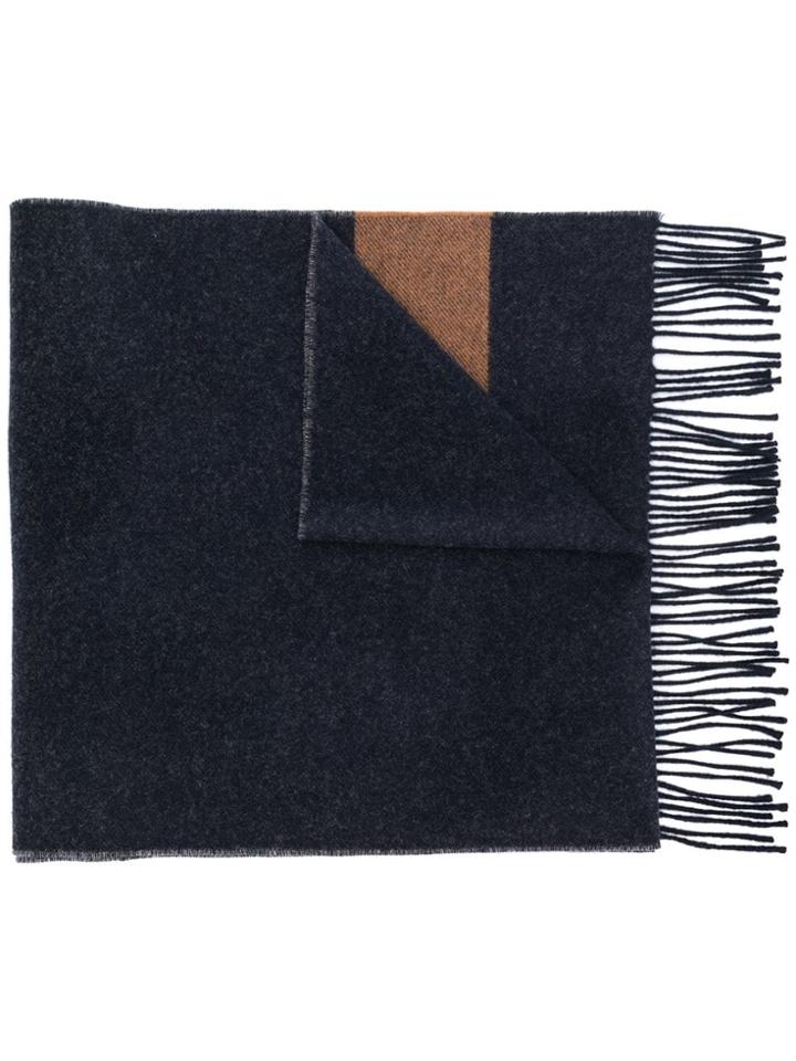 Brunello Cucinelli Fringed Hem Scarf - Blue