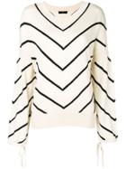 Steffen Schraut Striped Knit Sweater - Nude & Neutrals