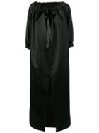 Mm6 Maison Margiela Gathered Tie Neck Coat - Black