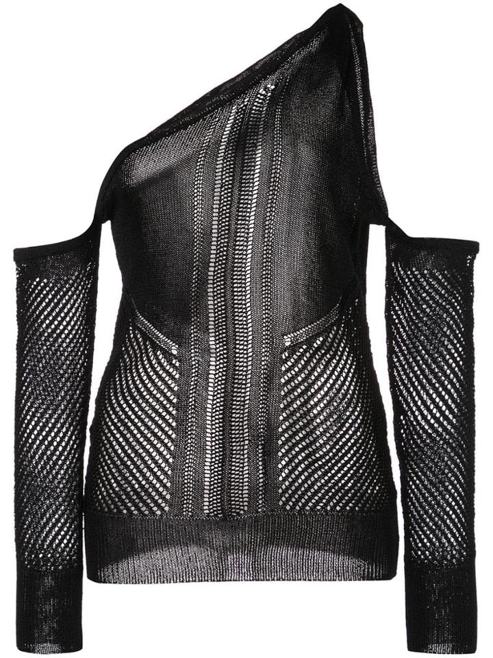 Cushnie Open Knit Top - Black