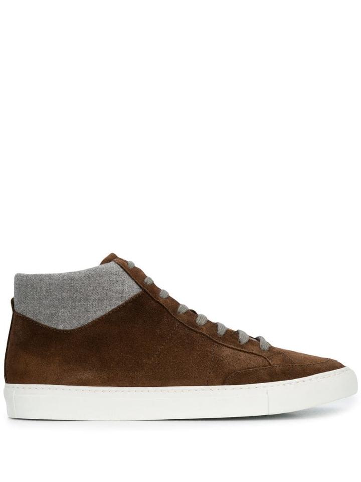 Eleventy Lace-up Detail Sneakers - Brown