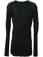 Thom Krom Raw Hem T-shirt, Men's, Size: Xs, Black, Cotton
