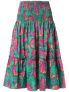Isolda - Printed Midi Skirt - Women - Cotton - 44, Pink, Cotton