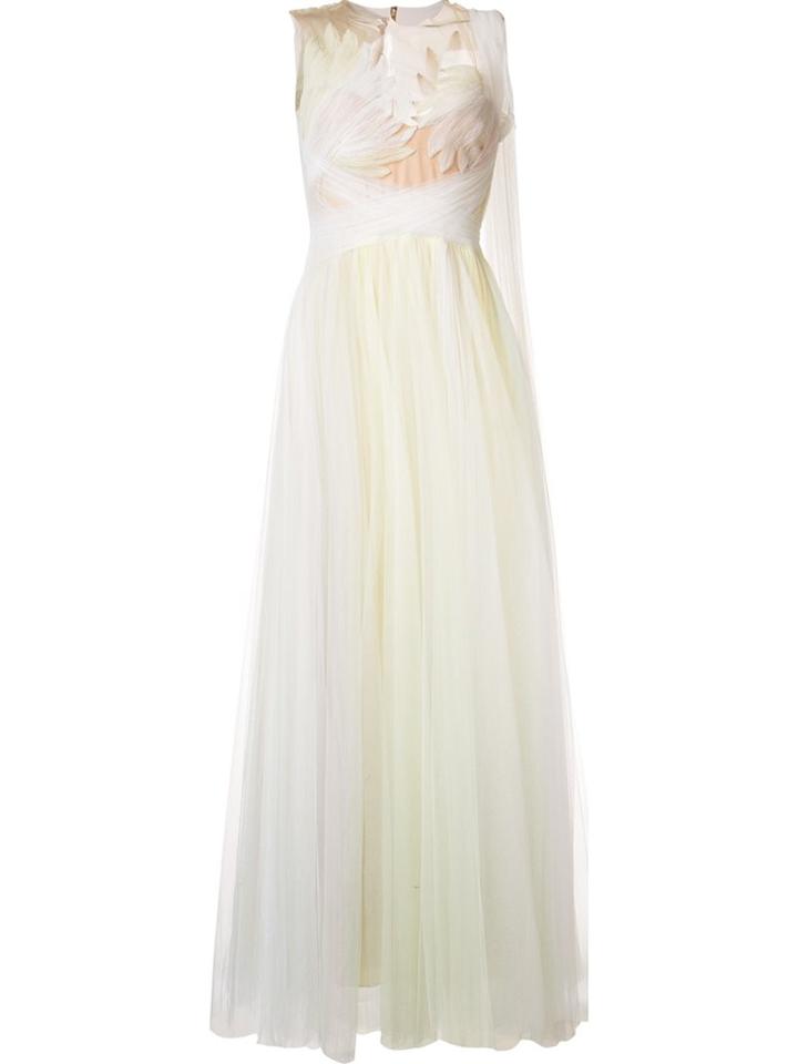 Marchesa Feather Embellished Gown