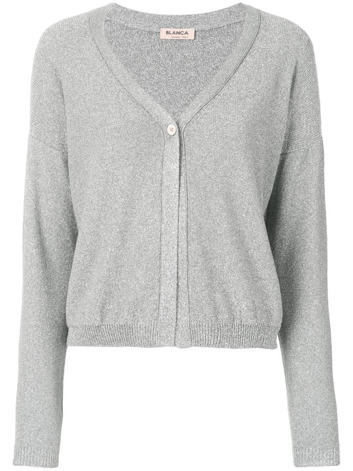 Blanca V-neck Cardigan - Grey