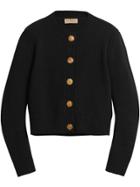 Burberry Bird Button Cashmere Cardigan - Black