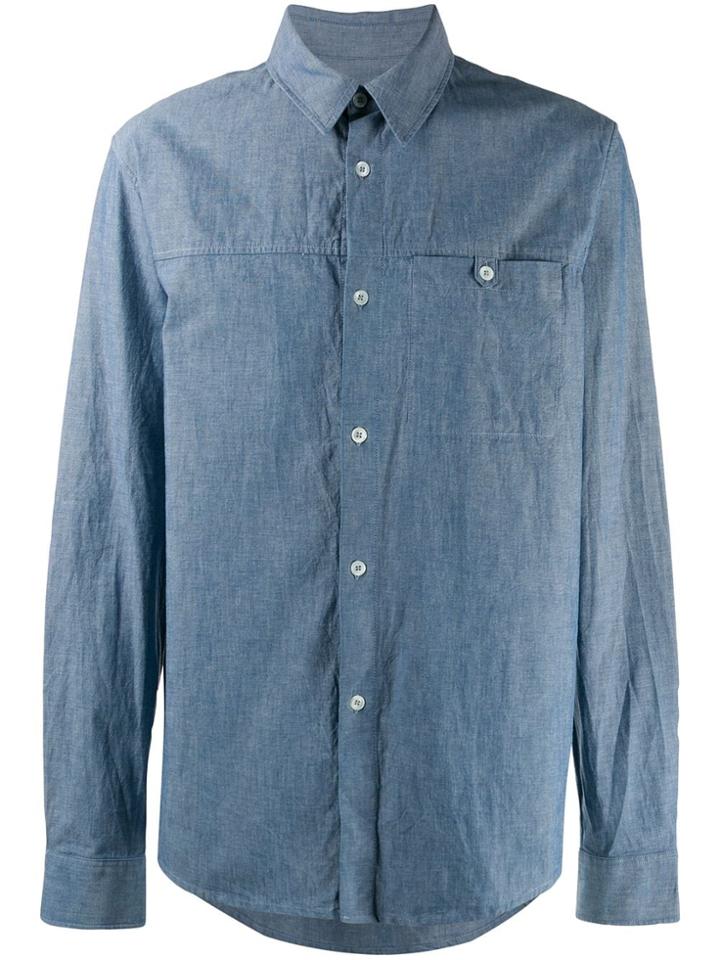 A.p.c. Denim Chest Pocket Shirt - Blue