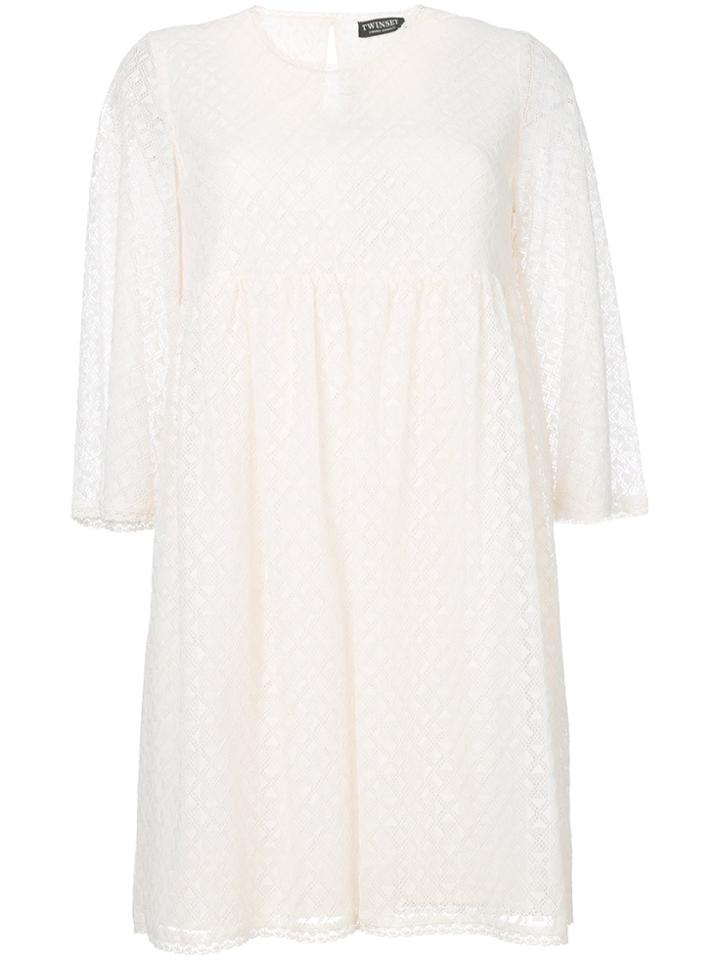 Twin-set Geometric Pattern Short Dress - Nude & Neutrals