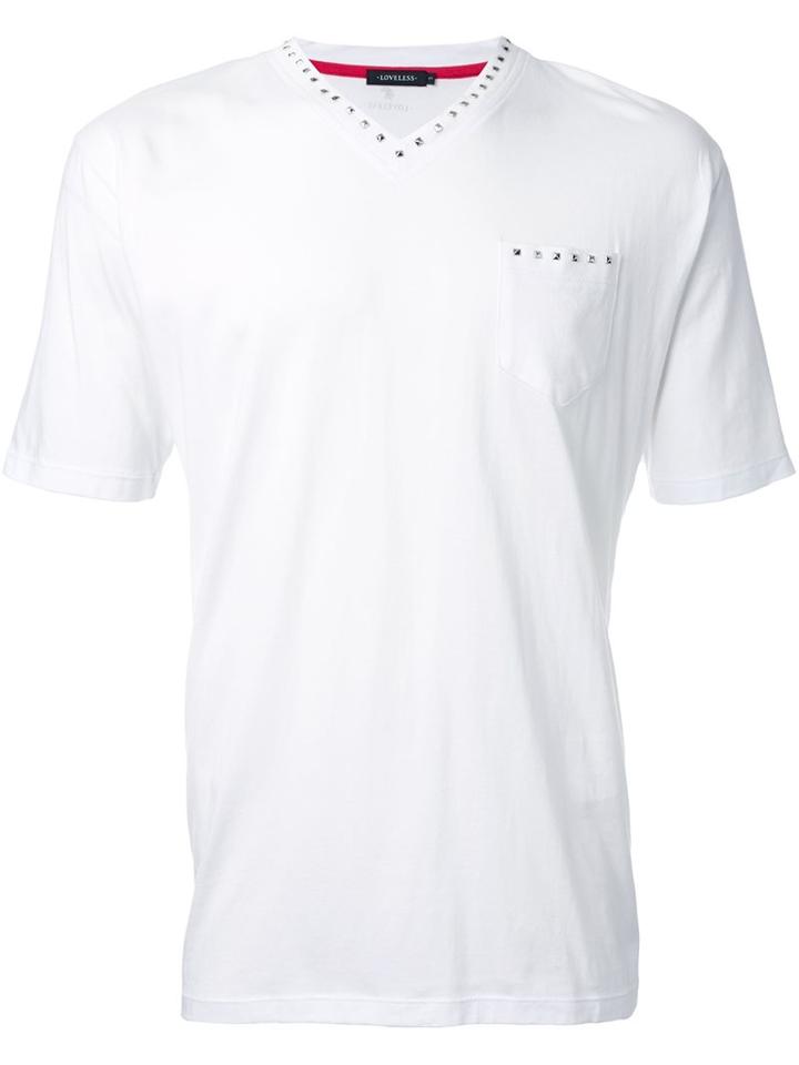 Loveless Chest Pocket T-shirt, Men's, Size: 2, White, Cotton