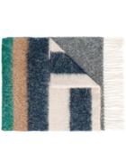 Closed Striped Scarf - Blue