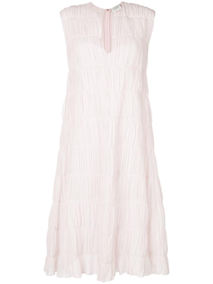 Giambattista Valli Ruched Tiered Dress - Pink & Purple