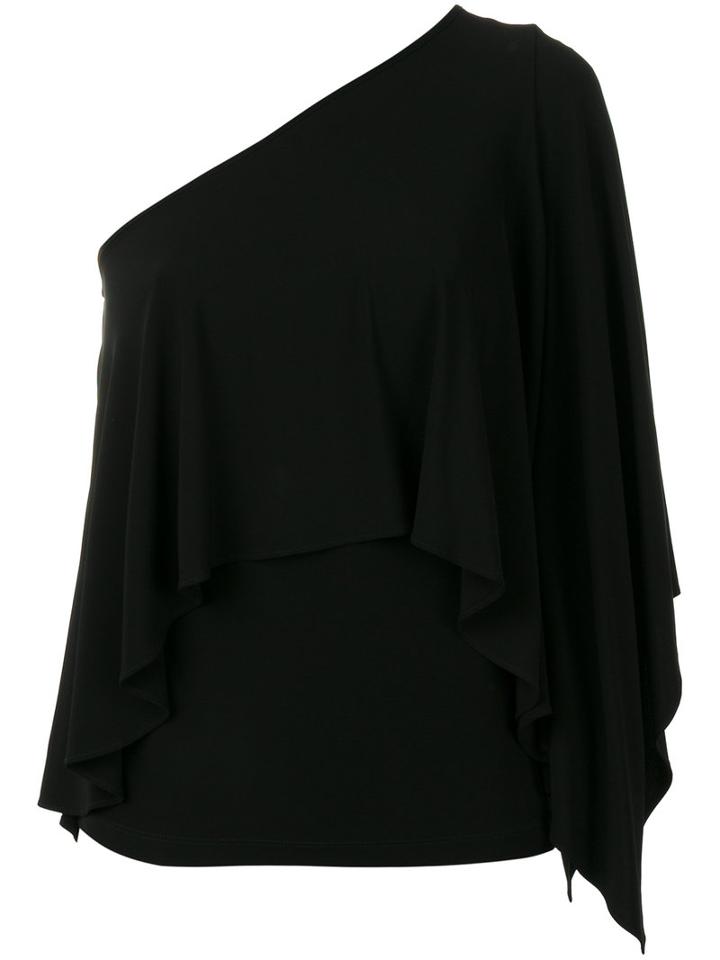 Plein Sud One Shoulder Top, Women's, Size: 38, Black, Spandex/elastane/viscose