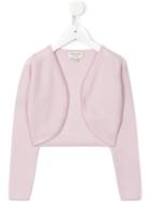 Cashmirino - Cropped V-neck Cardigan - Kids - Cashmere - 8 Yrs, Pink/purple