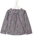 Bonpoint Teen Paisley Print Blouse - Blue