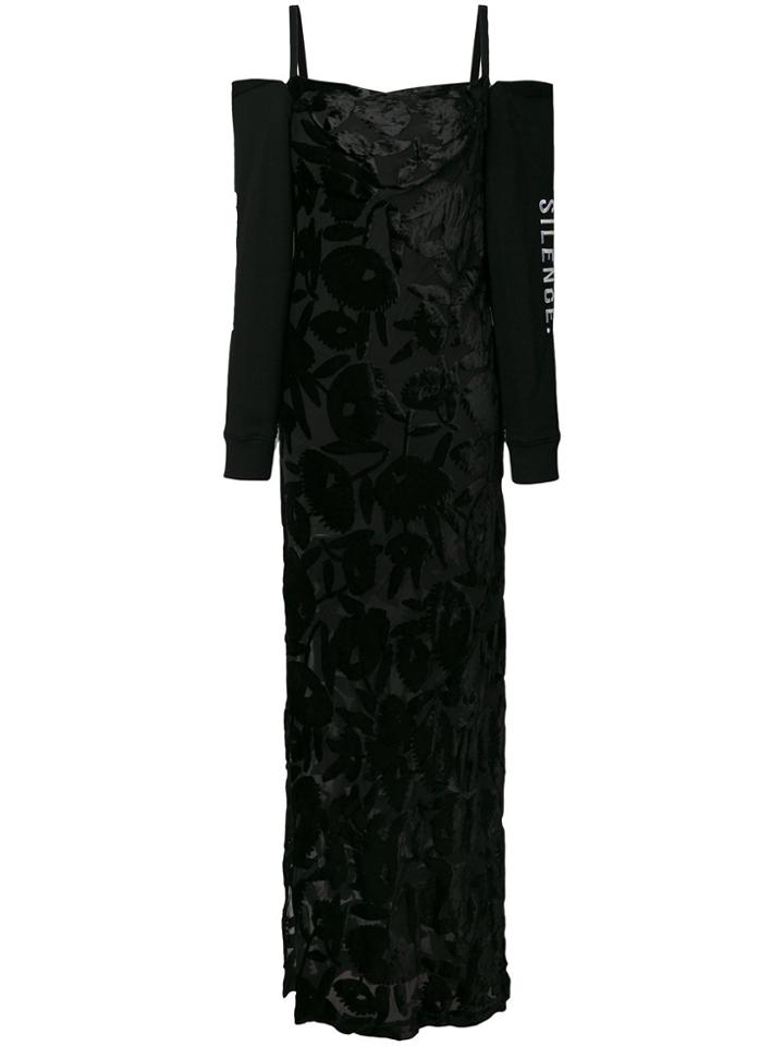 Mcq Alexander Mcqueen Floral Dress - Black