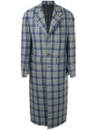 Wooyoungmi Classic Check Long Coat - Grey