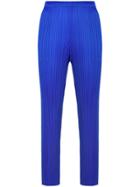 Pleats Please By Issey Miyake Pleated Tapered Trousers - Blue