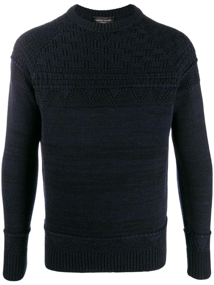 Roberto Collina Patterned Jumper - Blue