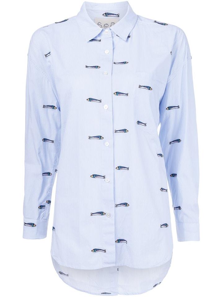 Sea Embroidered Fish Shirt